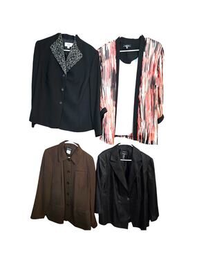 Women's 16W 1X Blazer Suit Separate Jacket Top Wholesale Bulk Lot 4 1XL